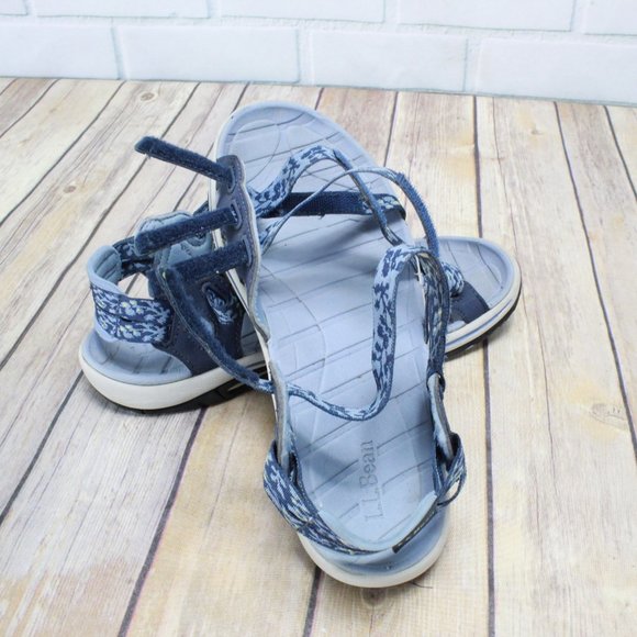 LL BEAN Strappy Floral Sport Sandals Size 7 M - Picture 6 of 8